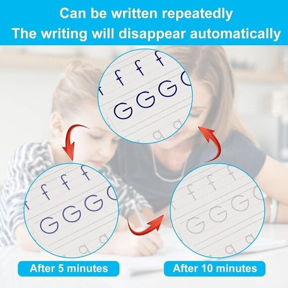 Magic Reusable Copybook for Kids-Practice Copybook for Age 3-5 (4 books) - Picture 3 of 7